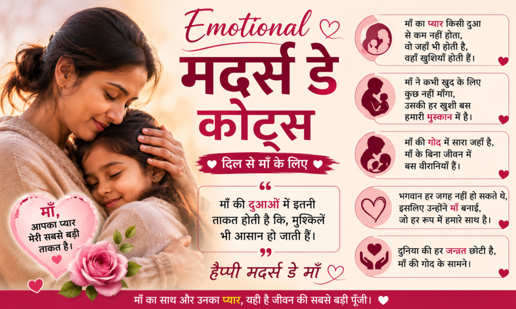 Emotional Mothers Day Quotes in Hindi