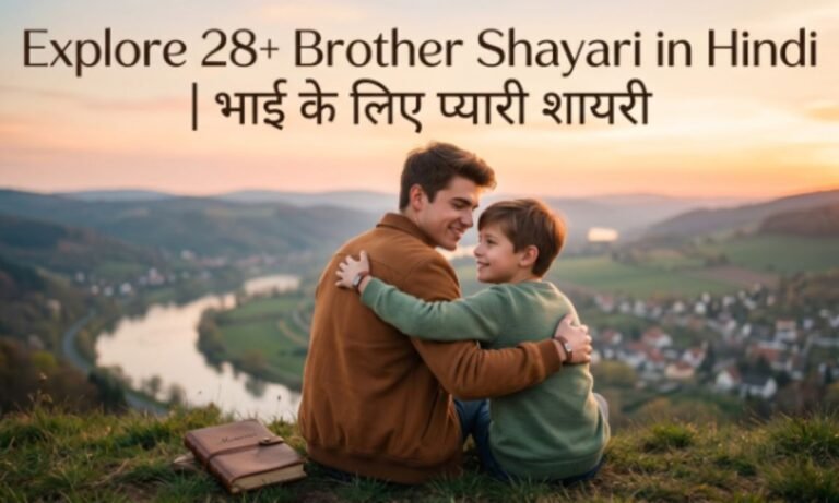 Explore 28+ Brother Shayari​ in Hindi | भाई के लिए प्यारी शायरी