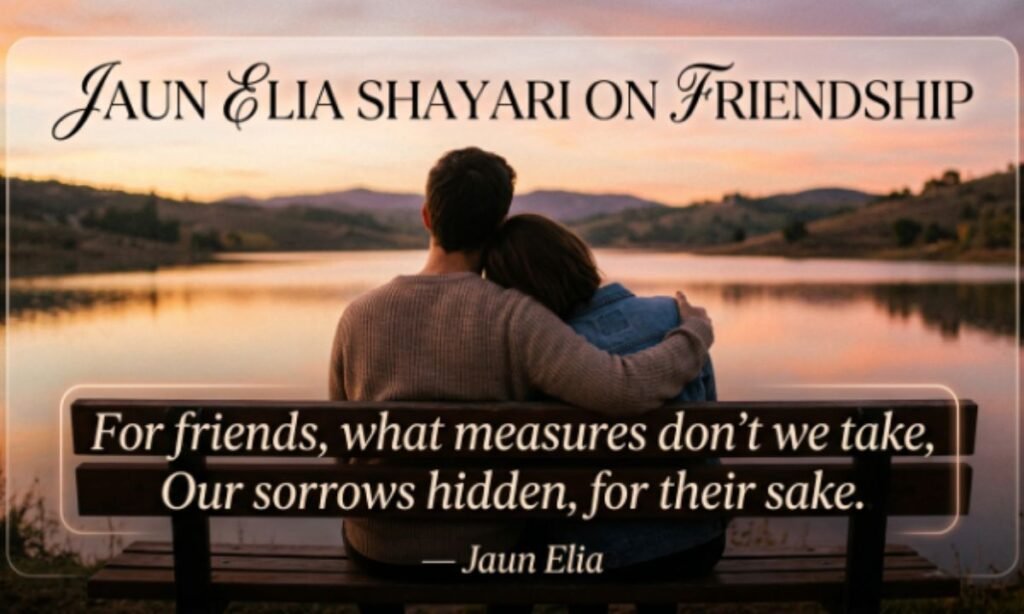 Jaun Elia Shayari on Friendship