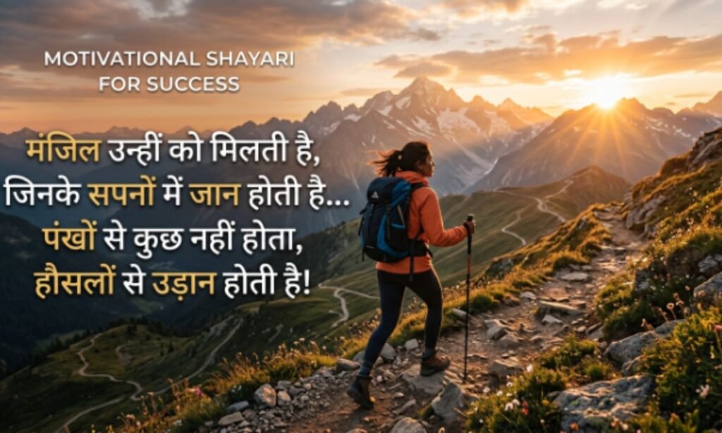 Self Motivation Motivational Shayari in Hindi on Success