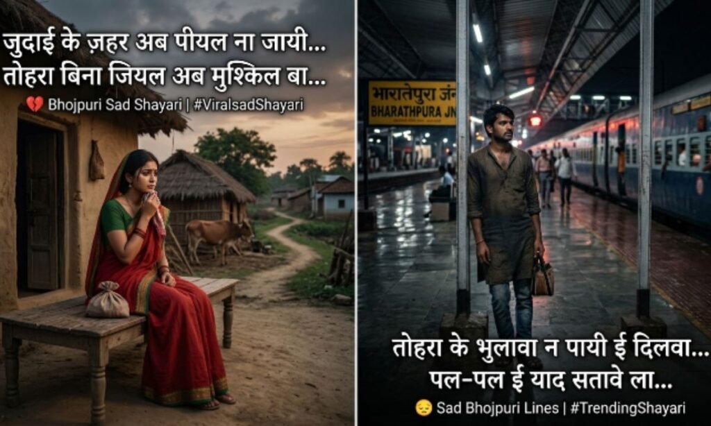 2 लाइन भोजपुरी Sad शायरी (Latest & Viral)