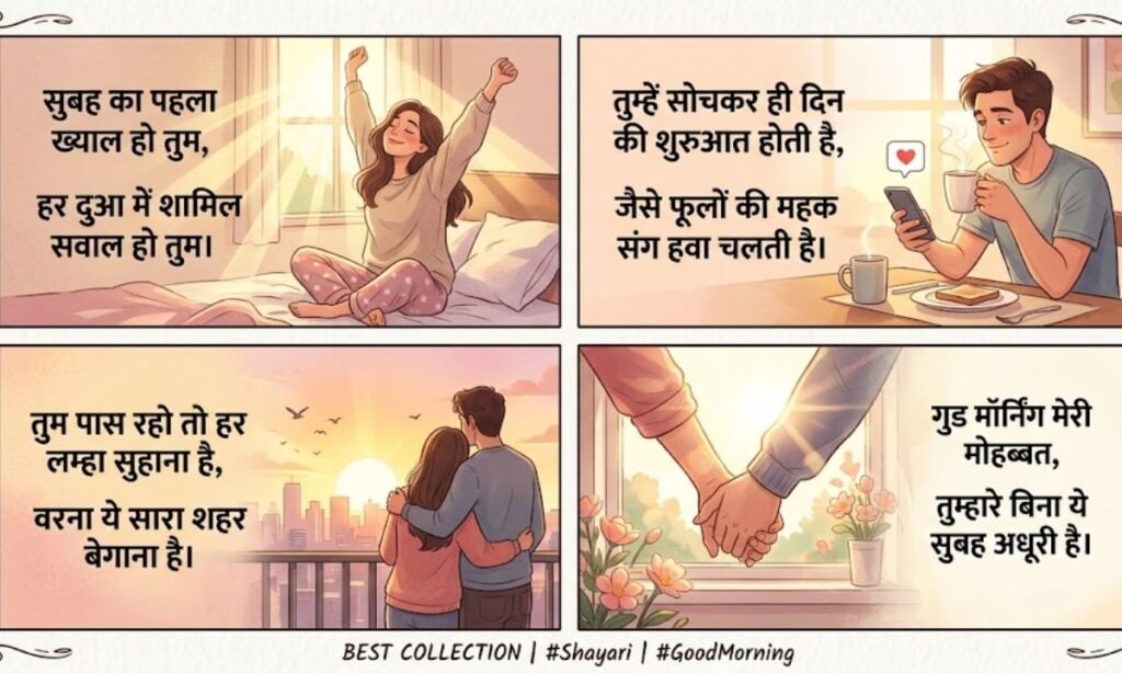 4 लाइन Good Morning Love Shayari (Best Collection)