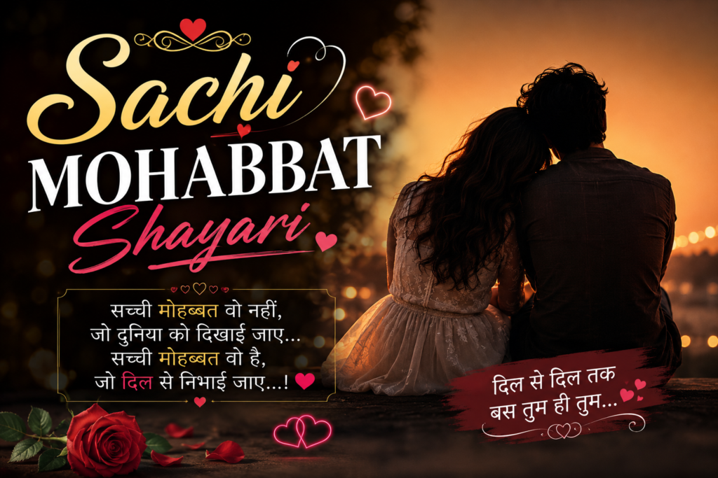 Sachi Mohabbat Shayari In Hindi