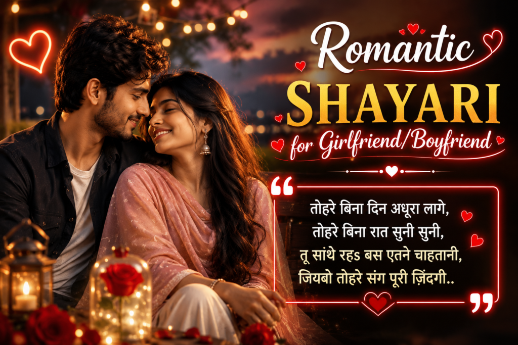 Girlfriend/Boyfriend के लिए Romantic Shayari