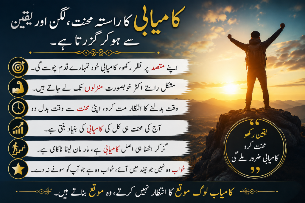 Motivational Quotes In Urdu For success