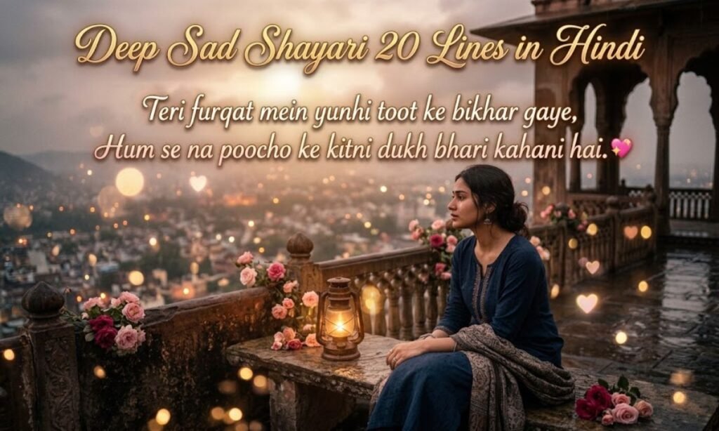 Deep Sad Shayari 20 Lines in Hindi