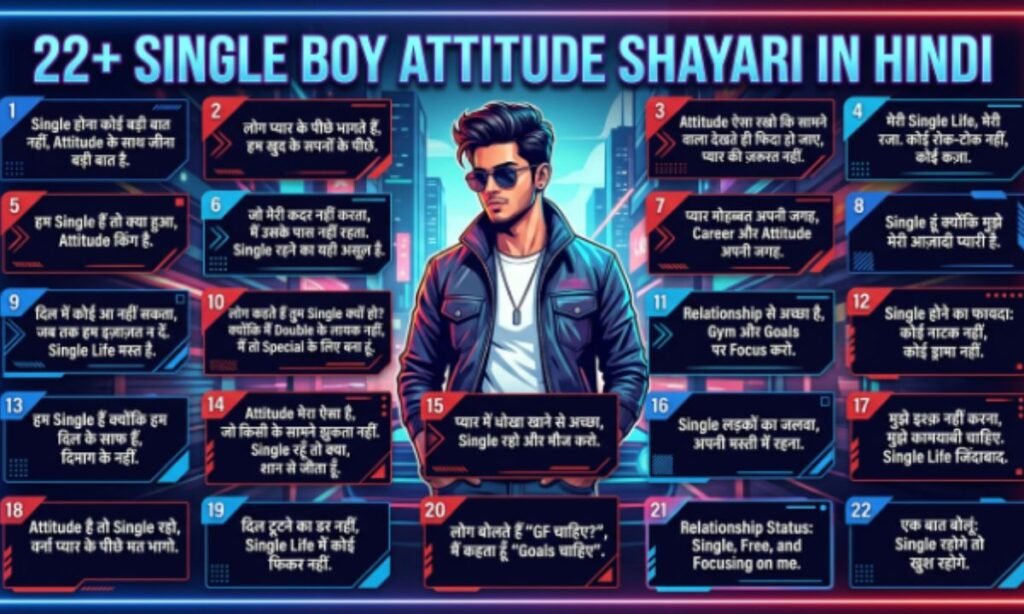 Discover 22+ Single Boy Attitude Shayari in hindi l स्टाइलिश और बोल्ड एचडी कलेक्शन