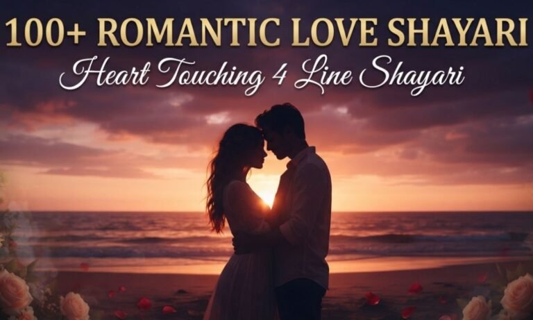 Explore 100+ Romantic Love Shayari in Hindi – दिल छू लेने वाली 4 लाइन शायरी