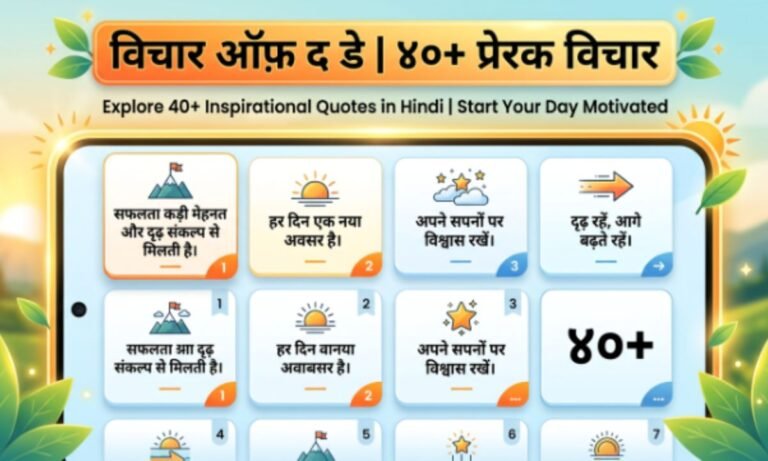 Explore 40+ Thought of the Day in Hindi | आज का प्रेरक विचार पढ़ें और मोटिवेट हों