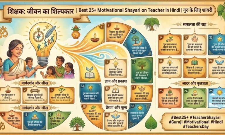 Explore Best 25+ Motivational Shayari on Teacher in Hindi | गुरु के लिए शायरी