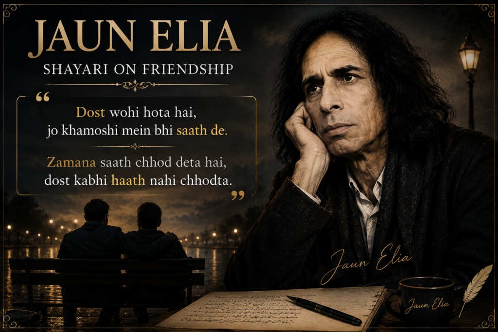 Jaun Elia Shayari on Friendship