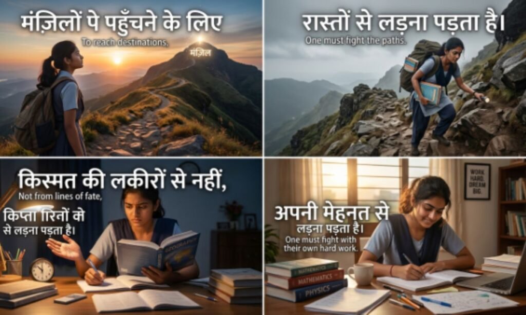 Motivational Shayari in Hindi for Student Study Lyrics