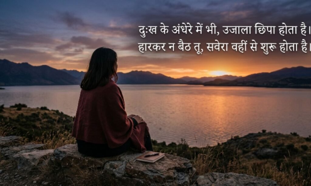 Sad Motivational Shayari in Hindi Font