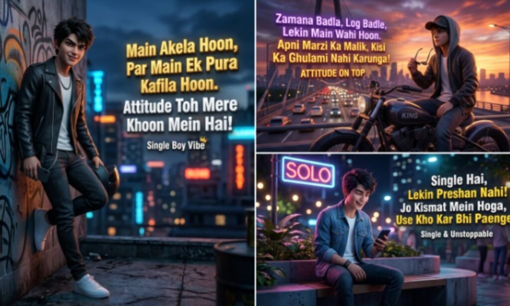 Single Boy Attitude Shayari for Instagram