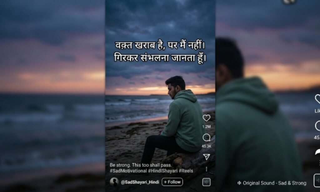Tik Tok Best Sad Motivational Shayari in Hindi