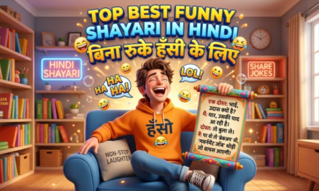Top Best Funny Shayari in Hindi | बिना रुके हँसी के लिए |