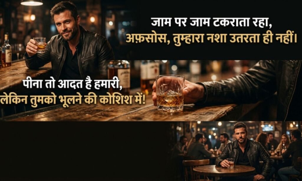 एटीट्यूड शराब शायरी (2 लाइन)