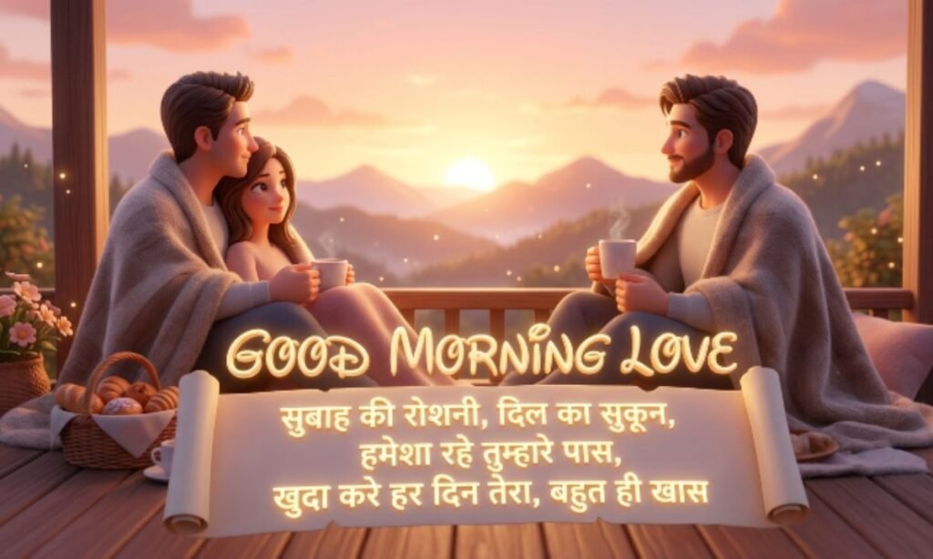 दिल छू लेने वाली Good Morning Love Shayari (2 लाइन)
