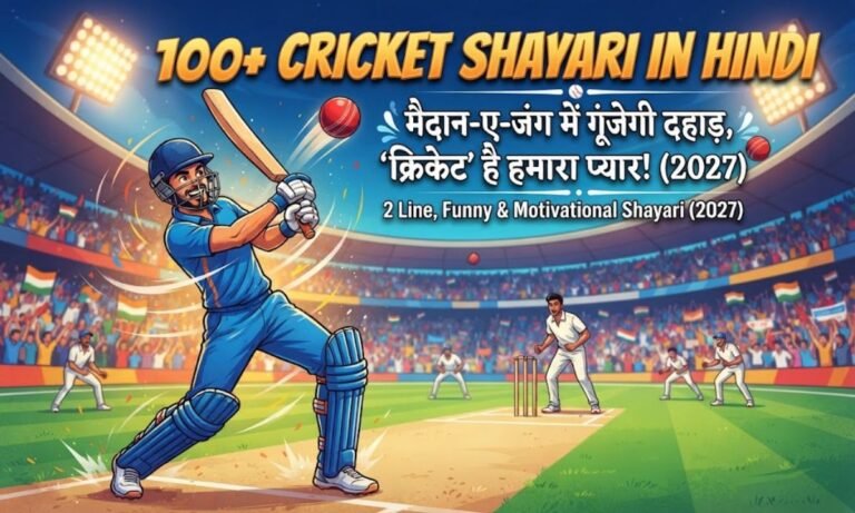 100+ Cricket Shayari in Hindi | 2 Line, Funny & Motivational Shayari (2027)