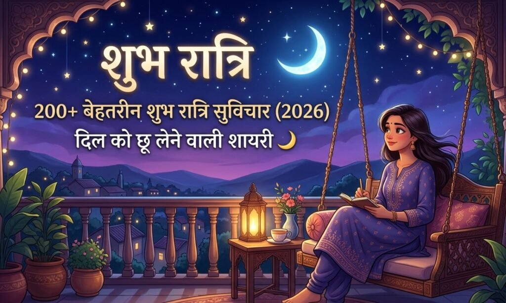 200+ Best Good Night Quotes in Hindi (2026) – Heart-Touching Shayari 🌙