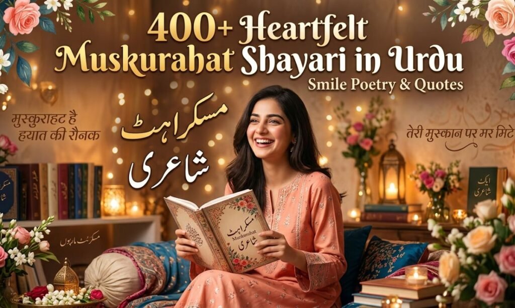 400+ Heartfelt Muskurahat Shayari in Urdu – Smile Poetry & Quotes 