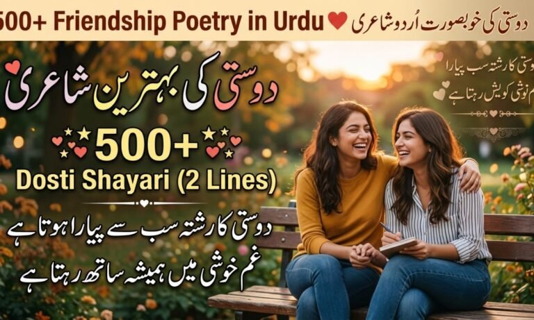 500+ Friendship Poetry in Urdu 2 Lines ❤️ | Best Dosti Shayari