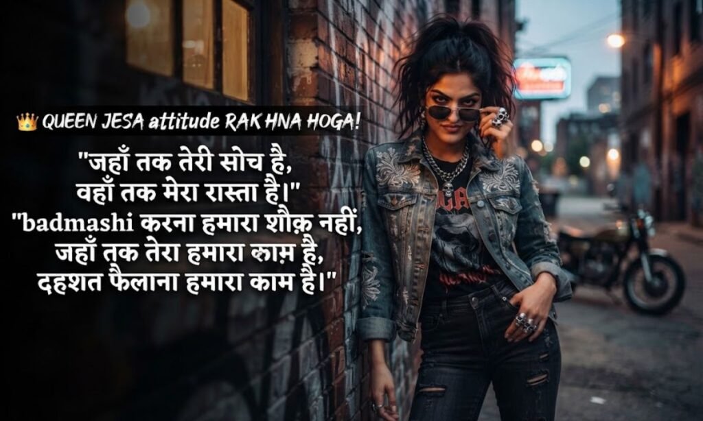 Attitude Badmashi Shayari for Girls🖼️👑