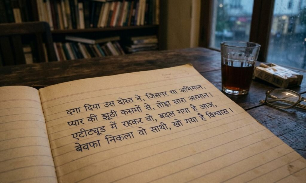 Attitude Gaddar Dost Shayari Hindi