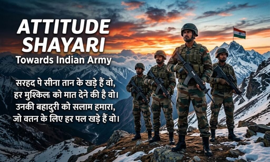 Attitude Shayari Towards Indian Army