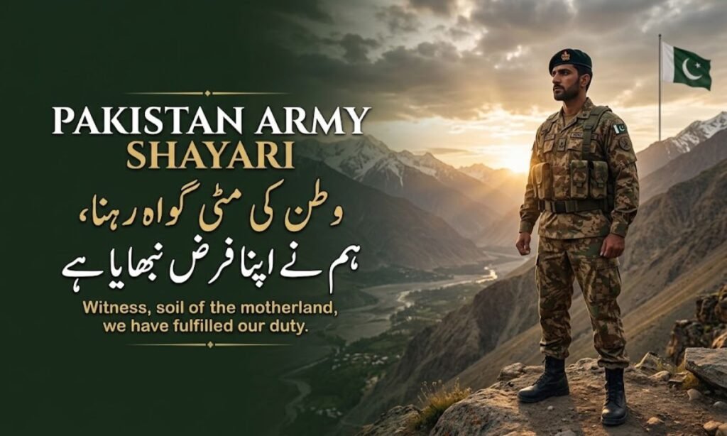 Attitude Shayari Towards Pakistan Army