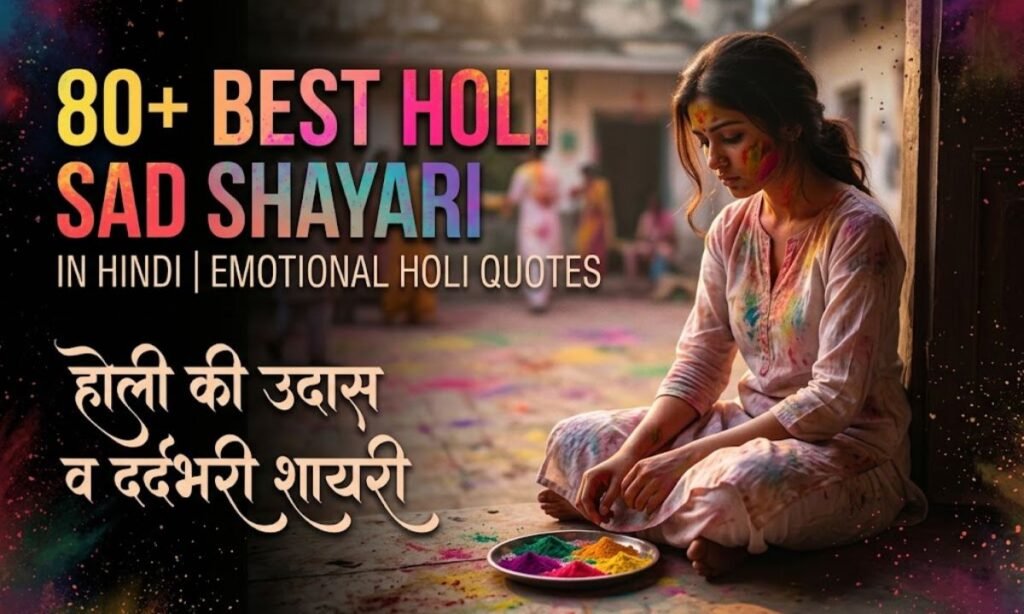 Best 80+ Holi Sad Shayari in Hindi | Emotional Holi Quotes🎨🌈 
