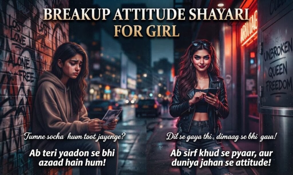 Breakup Attitude Shayari for Girl