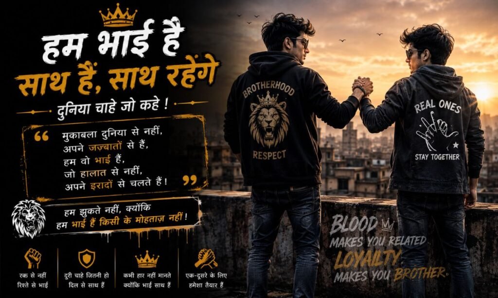 Brother to Brother Shayari in Hindi Attitude