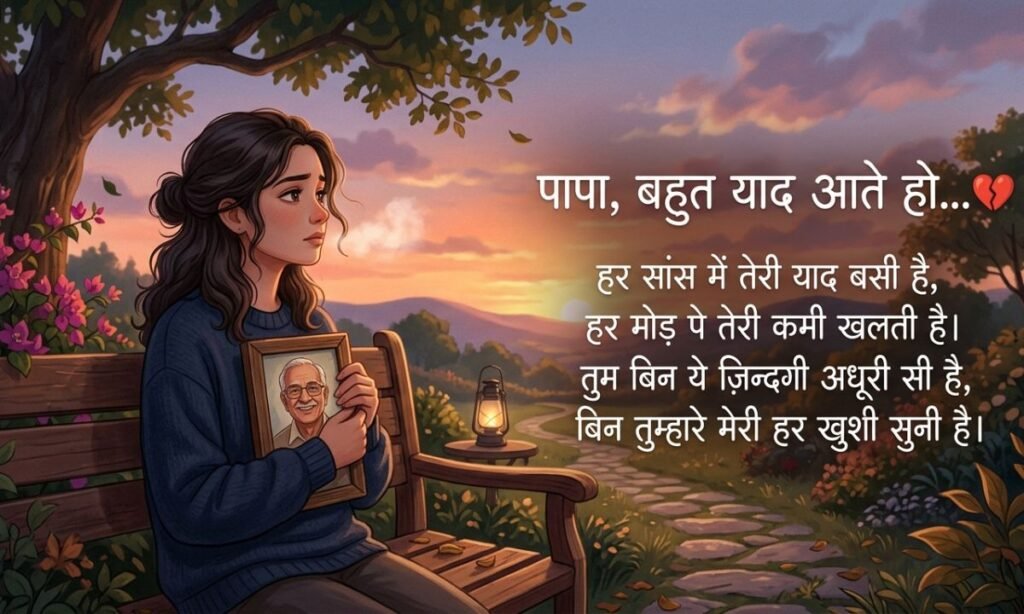Deep Miss You Papa Shayari 💔