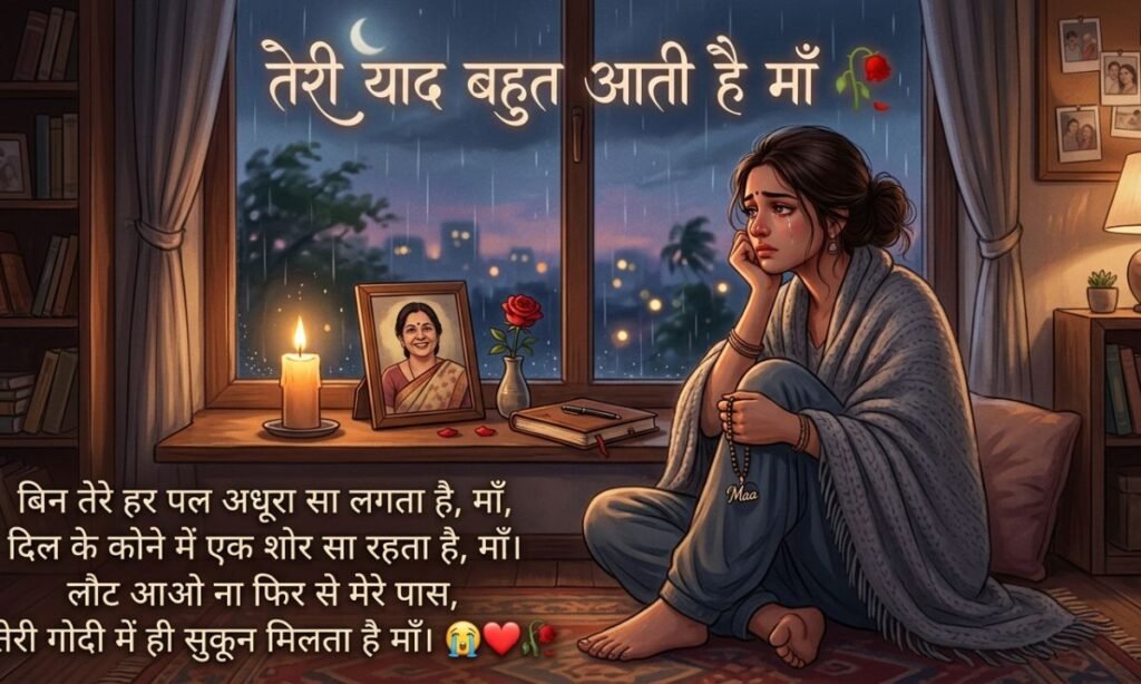 Emotional Miss You Maa Shayari 🥀