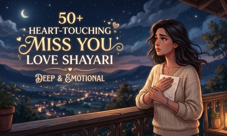 Express 50+ Heart-Touching Miss You Love Shayari  Deep & Emotional 