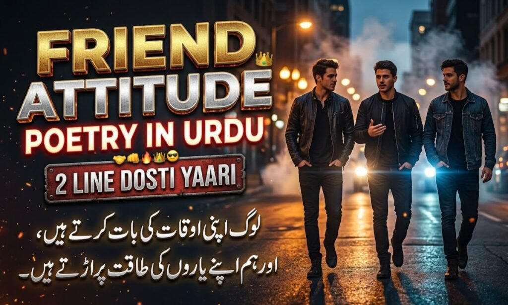 Friend Attitude Poetry in Urdu