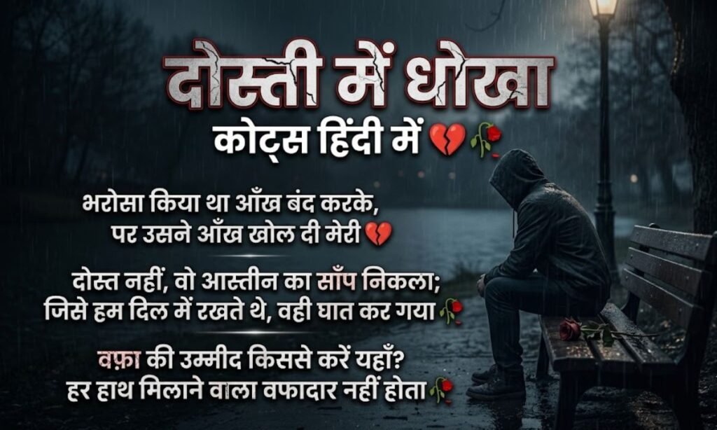 Friendship Dhoka Quotes in Hindi 💔🥀