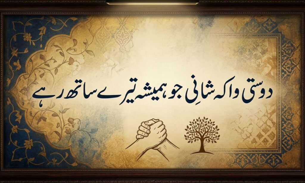 Friendship Poetry in Urdu One line Text