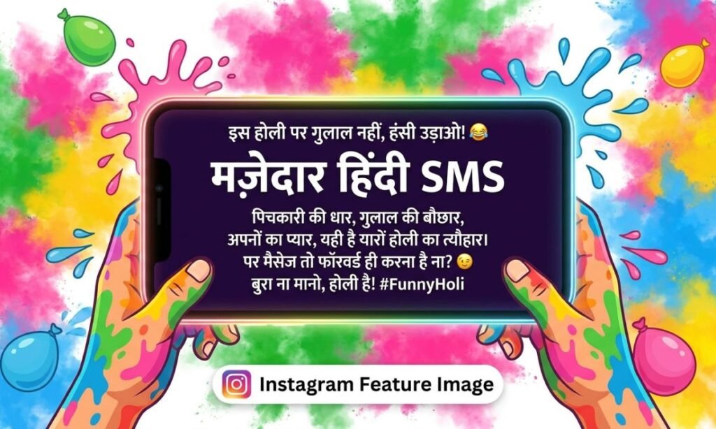 Funny Holi Sms in Hindi Instagram