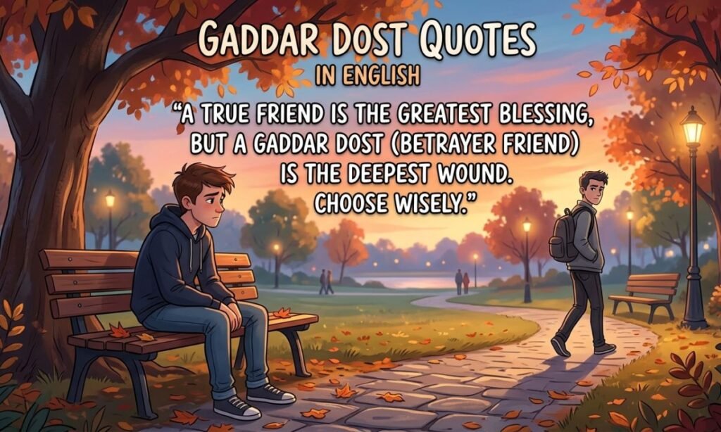 Gaddar Dost Quotes in English