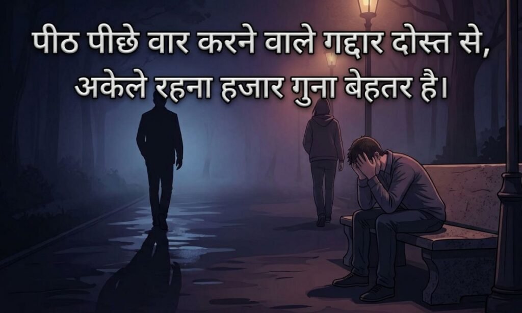 Gaddar Dost Shayari in Hindi 2 Line