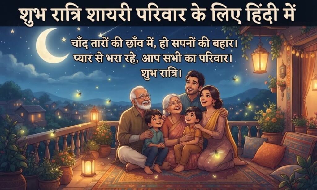 Good Night Shayari For Family In Hindi