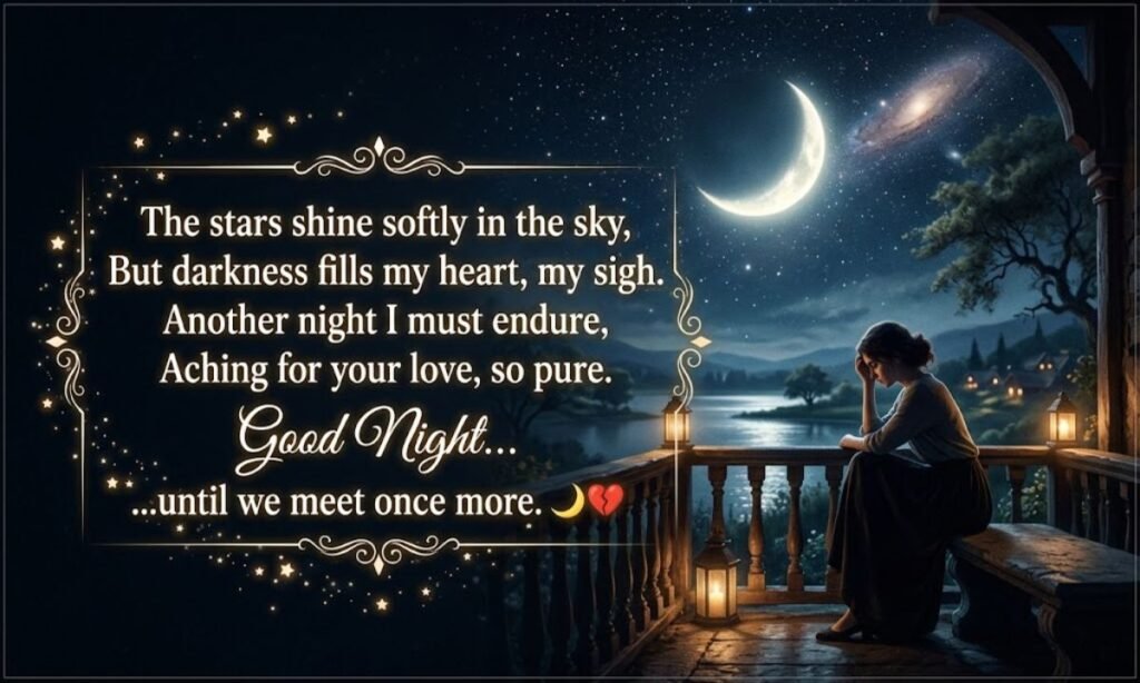 Good Night Shayari in English 🌙💔