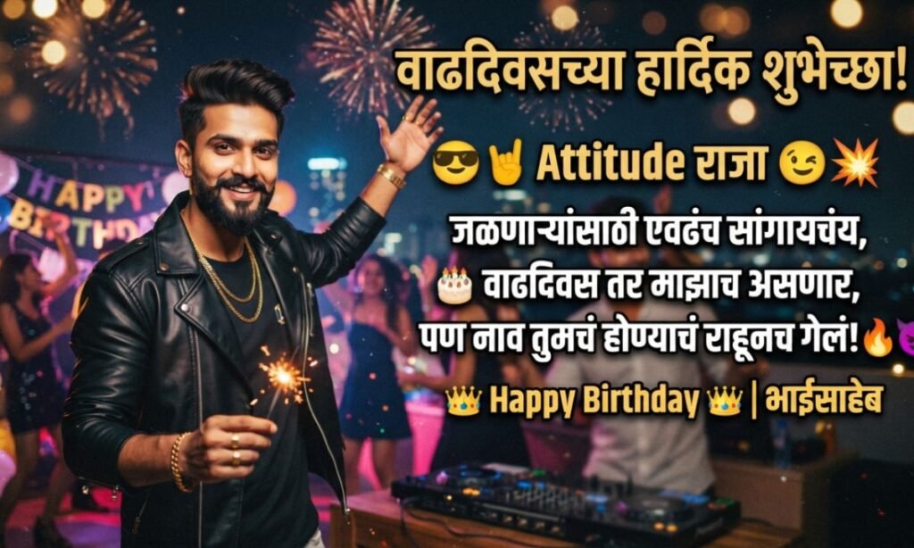 Happy Birthday Attitude Shayari in Marathi