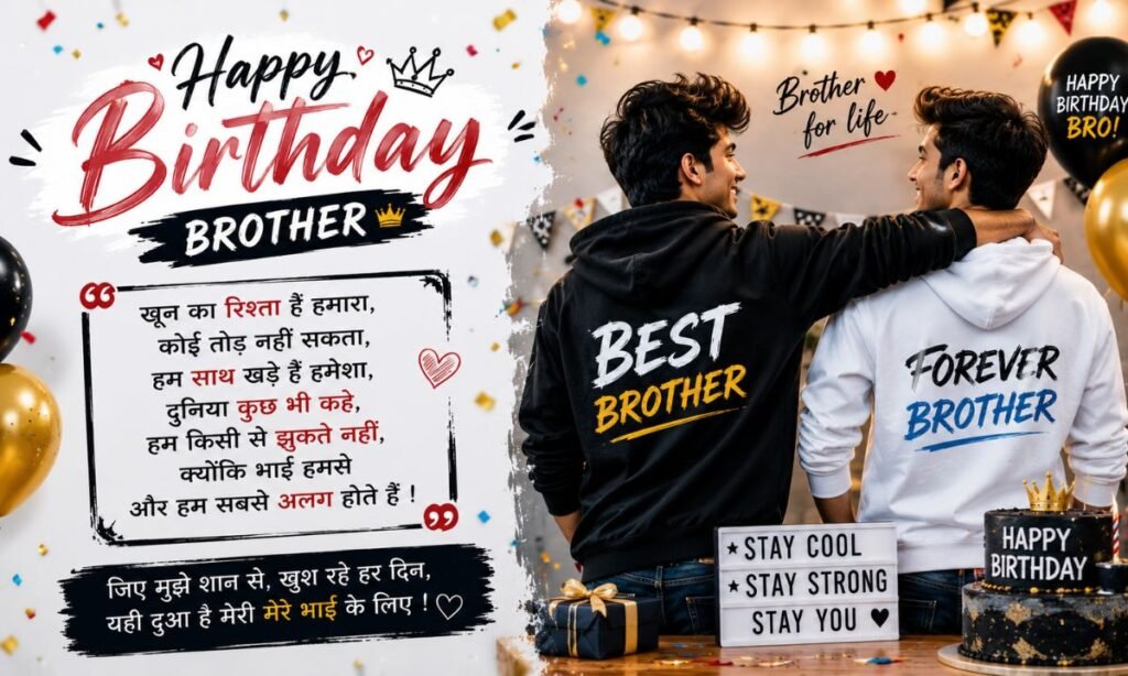 Happy Birthday Shayari in Hindi for Brother Attitude