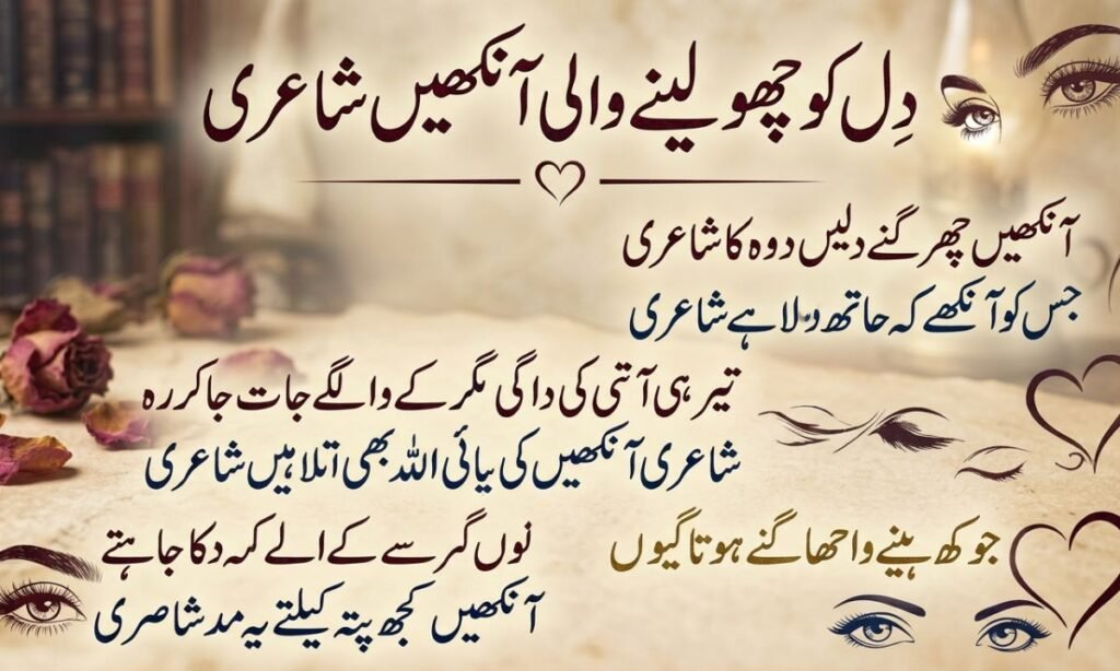 Heart-Touching Ankhain Shayari in Urdu ❤️