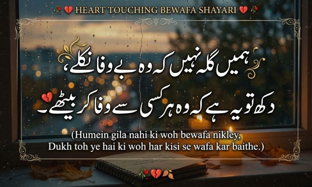 Heart Touching Bewafa Shayari Urdu for Status