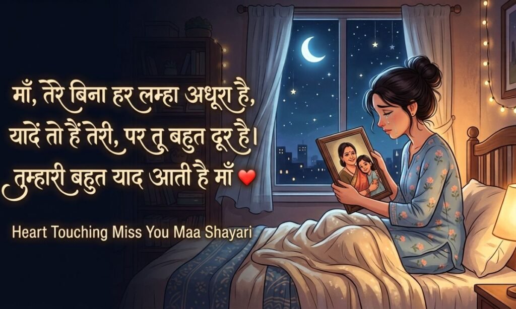 Heart-Touching Miss You Maa Shayari ❤️