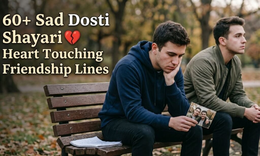 Heartfelt 60+ Sad Dosti Shayari 💔 Heart Touching Friendship Lines